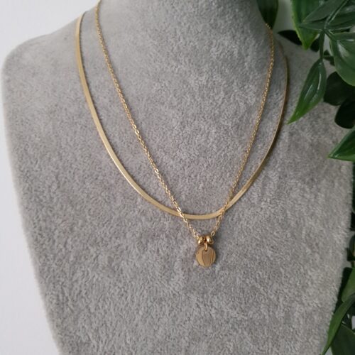 Minimalistic Double Gold Necklace