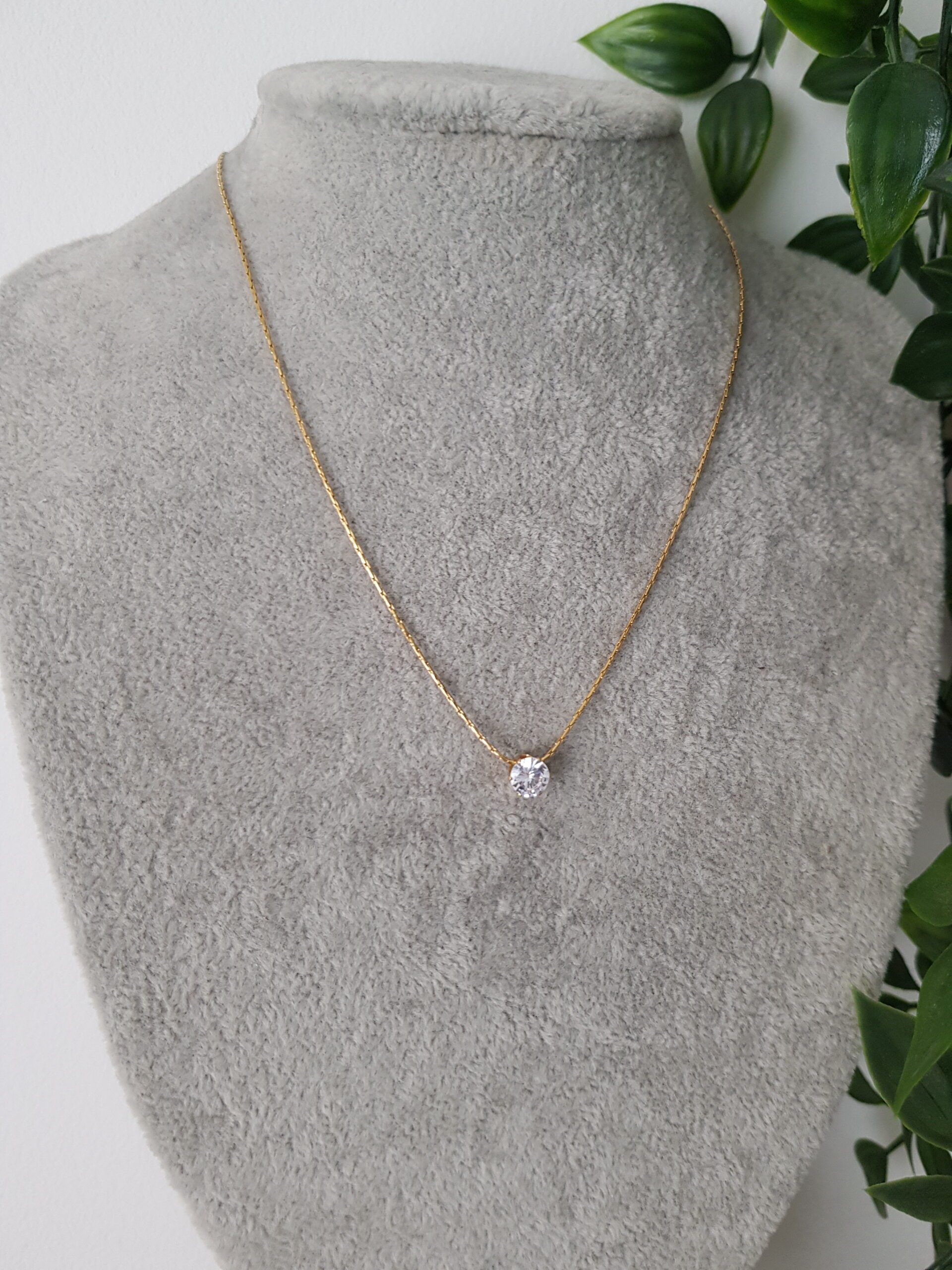 Delicate Zirconia Gold Necklace