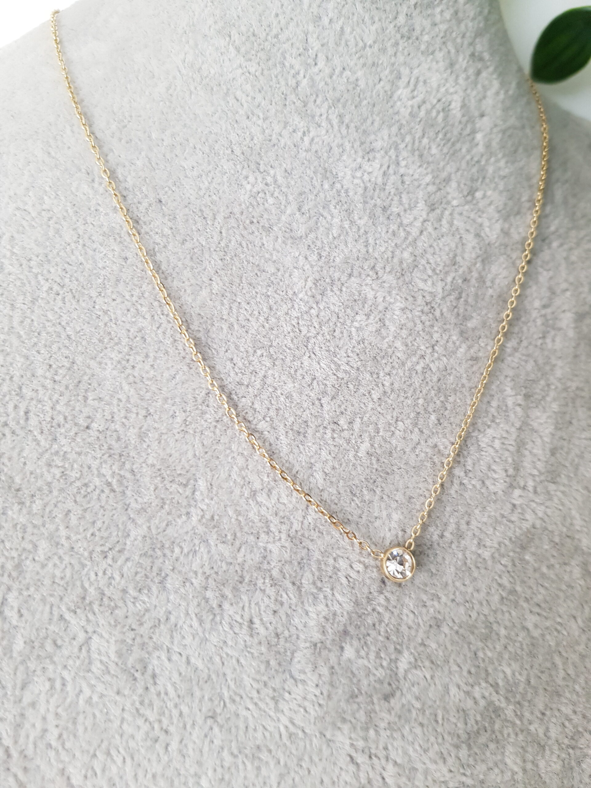 Zirconia Gold Necklace - Image 2