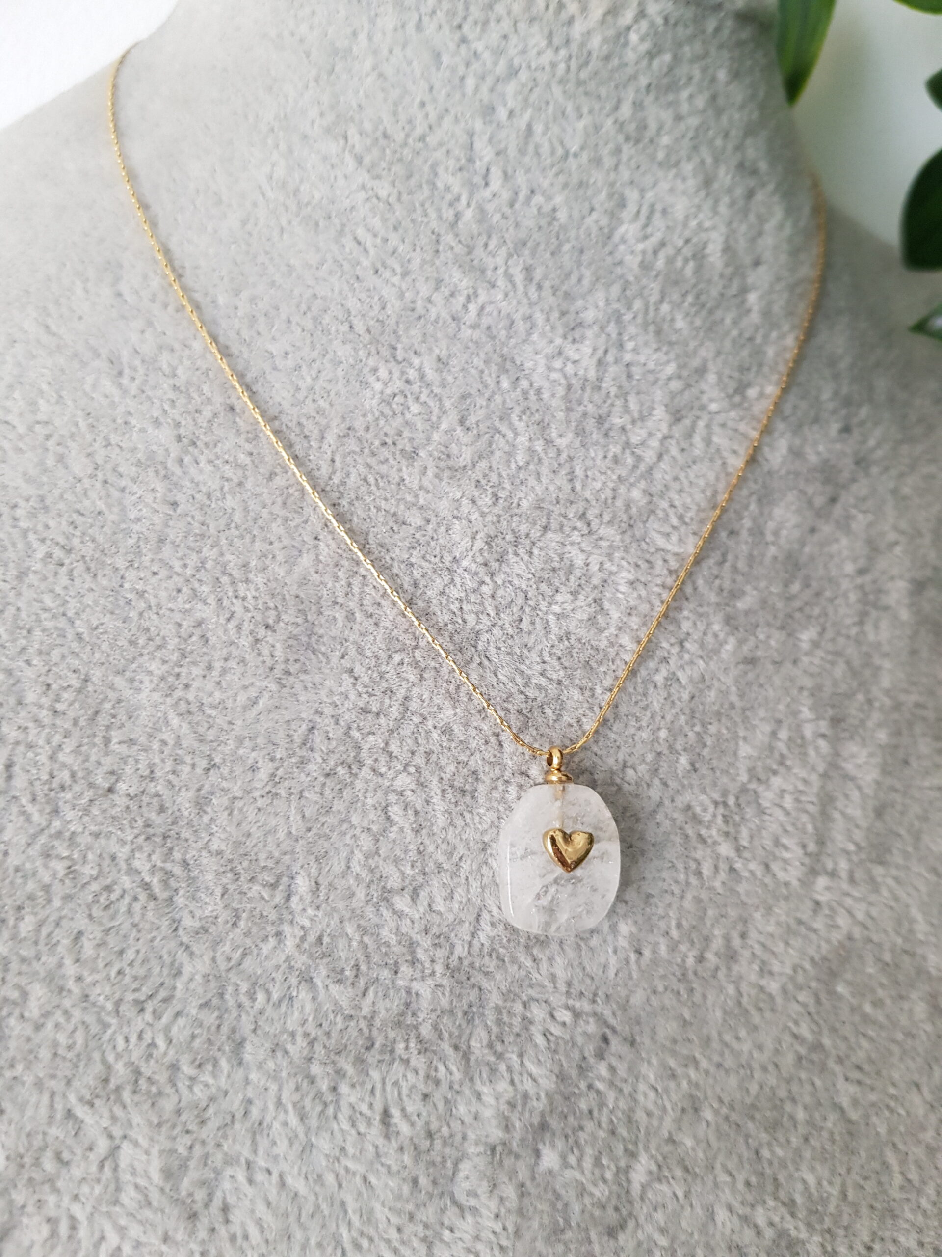 White Stone Gold Necklace - Image 2