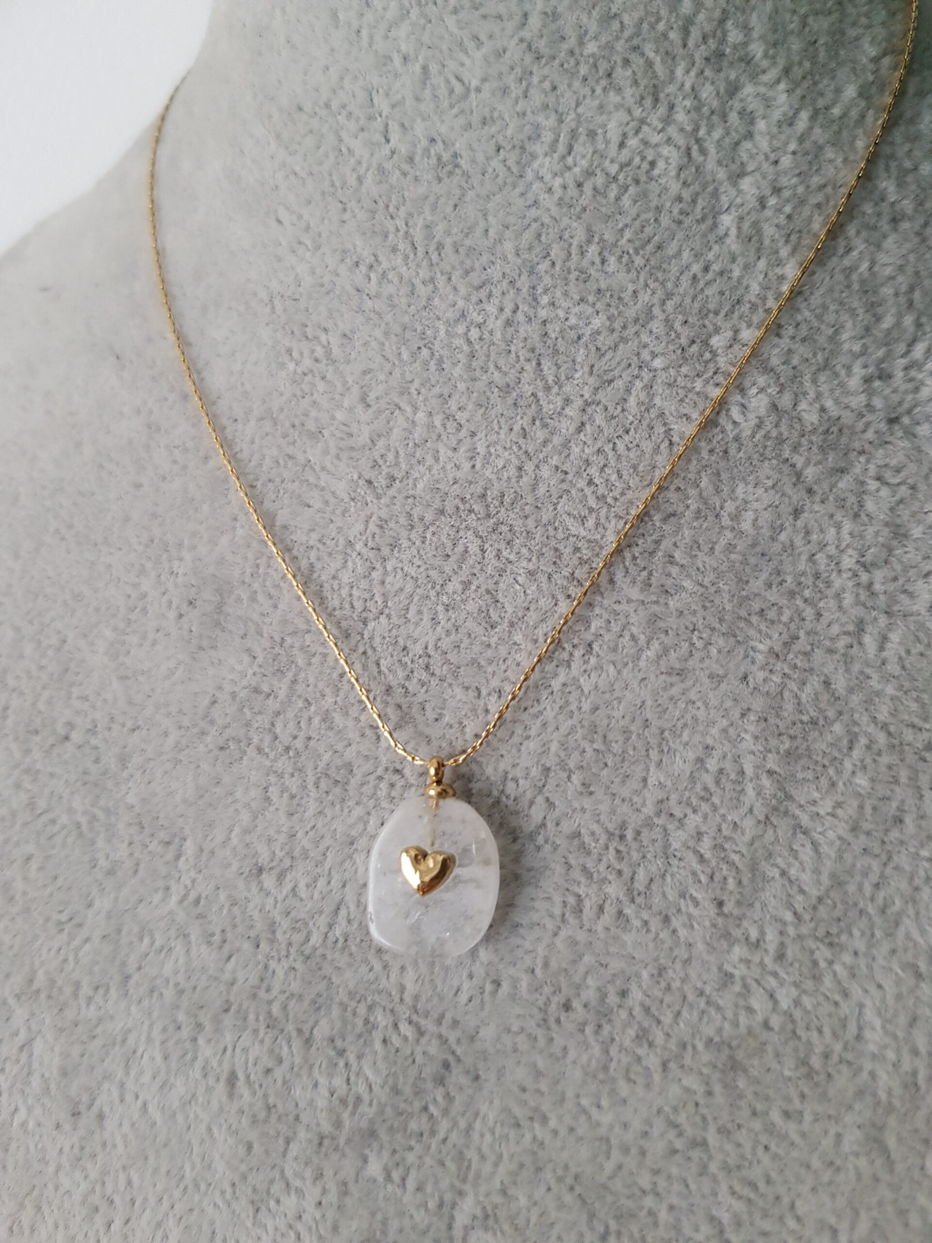 White Stone Gold Necklace - Image 3