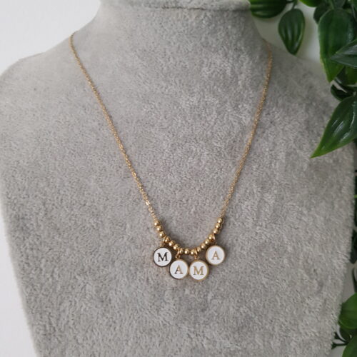 White Mama Gold Necklace