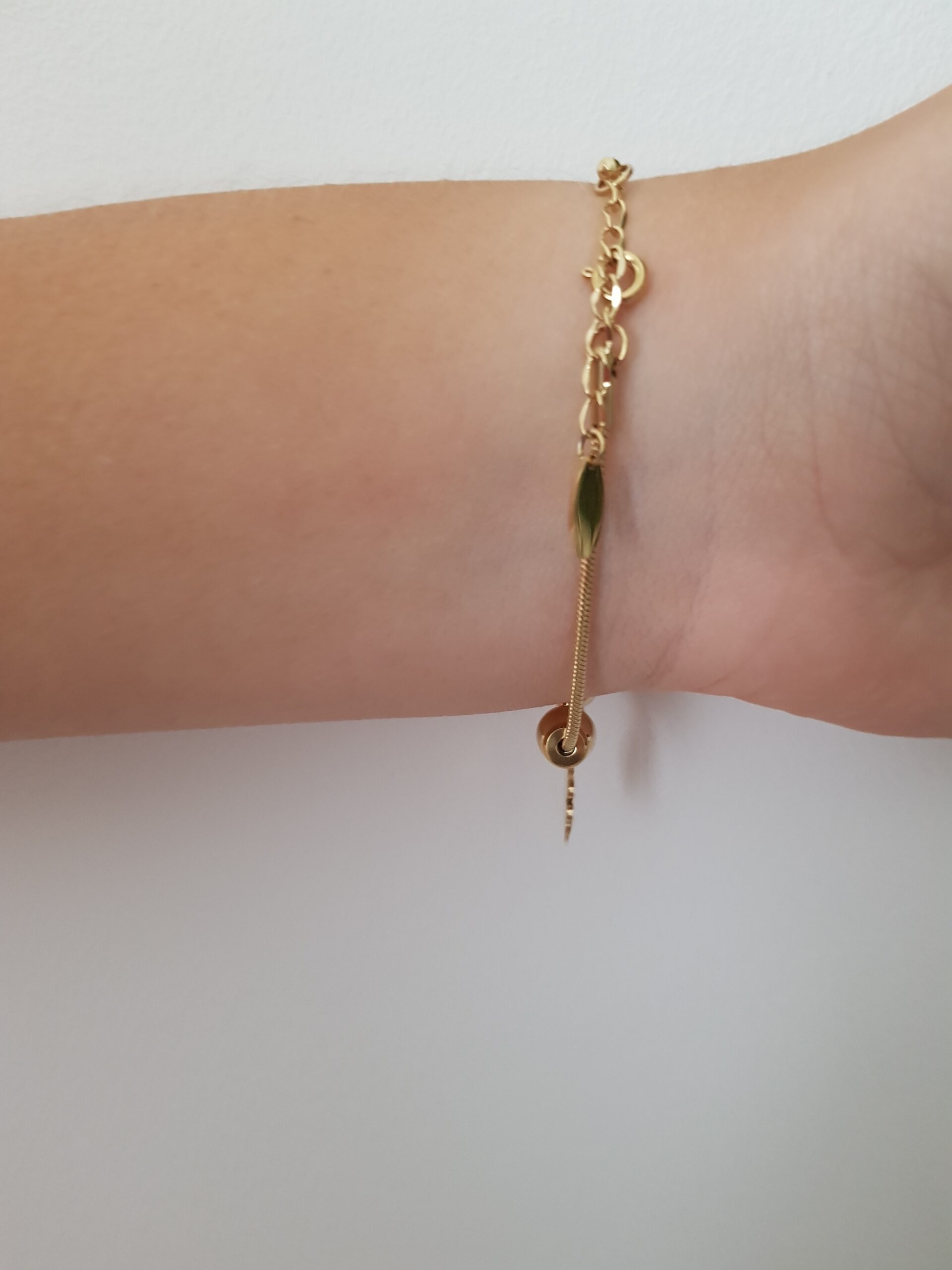 Zirconia Clover Gold Bracelet - Image 3