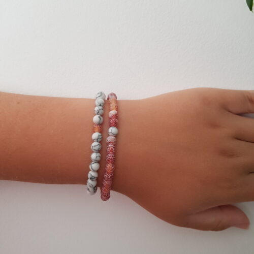 Double Sun Stone Elastic Bracelet