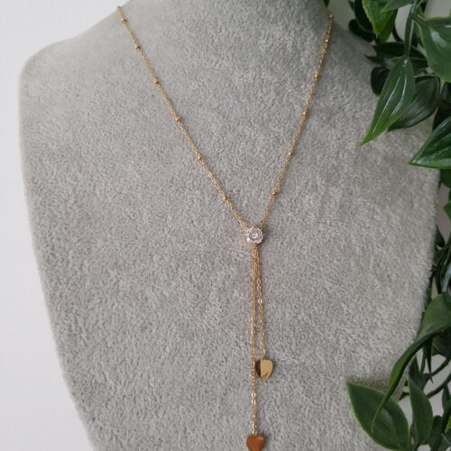 Zirconia Gold Necklace